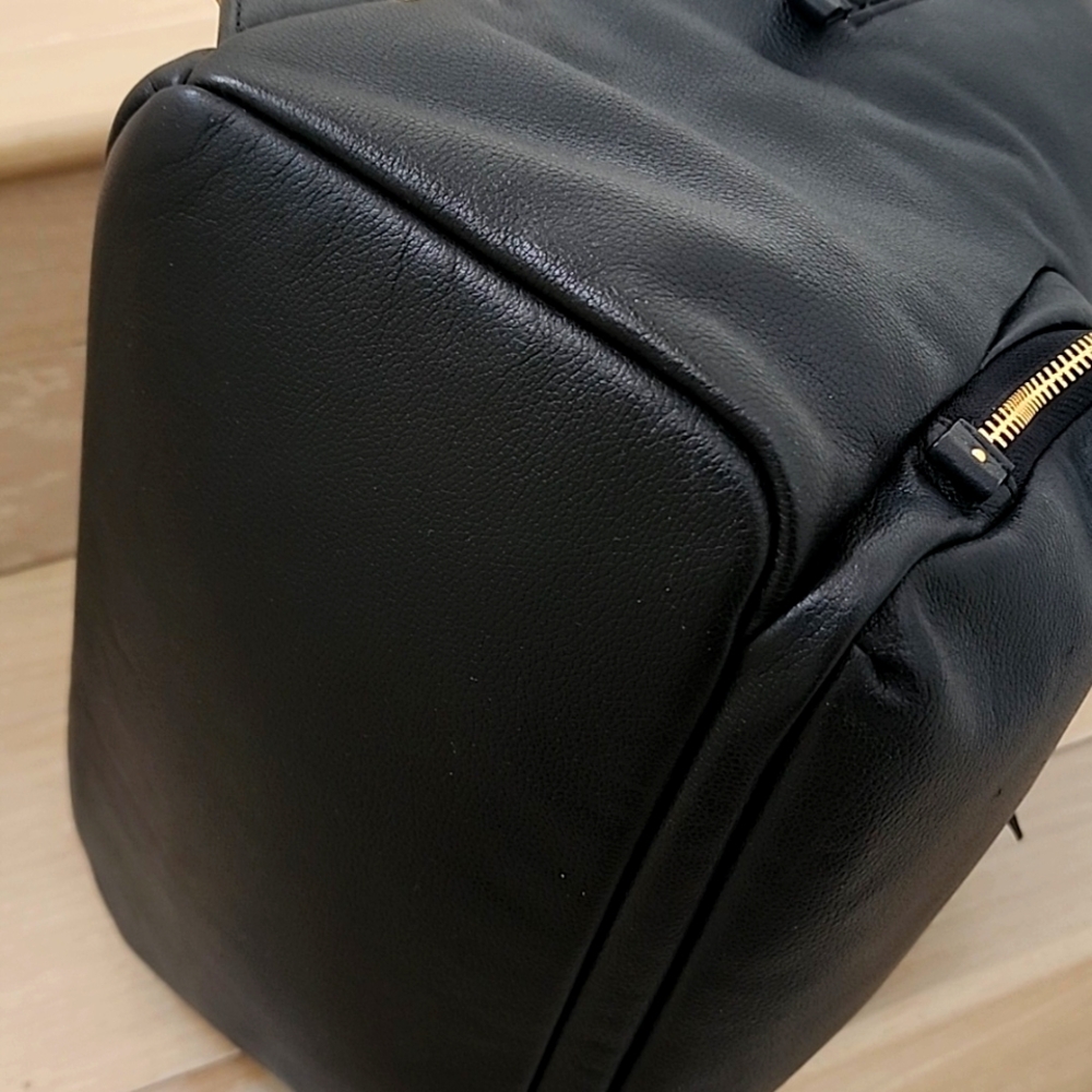 Tumi Voyageur Halle Black Leather Backpack - Picture 10 of 15